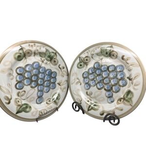 Louisville Stoneware Dinner Plate, Harvest‎ Tan Band Made in KY USA set of 2